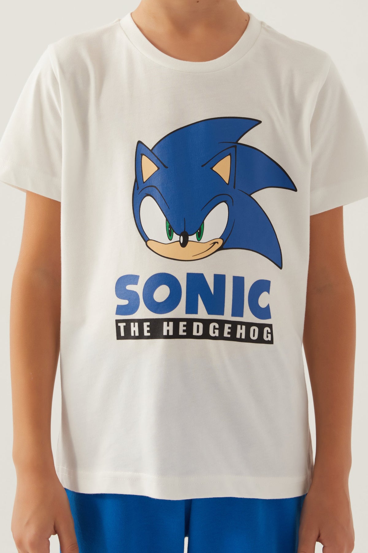 Warner Bros bijeli komplet za dječake sa Sonic motivom
