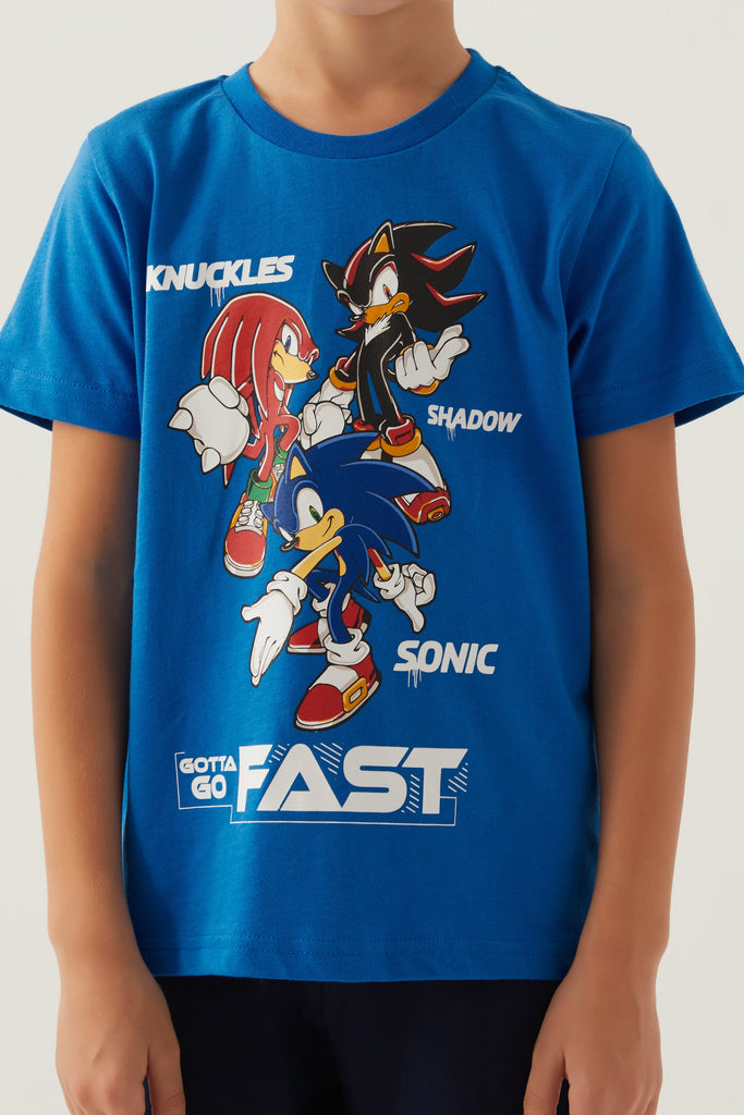 Warner Bros plavi komplet za dječake sa Sonic motivom