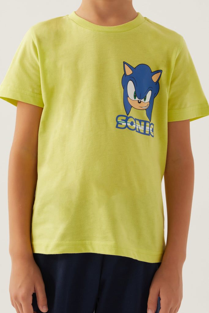 Warner Bros zeleni komplet za dječake sa Sonic motivom