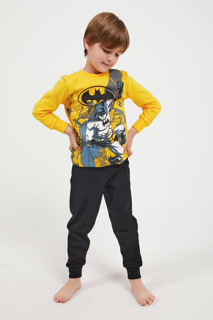 Warner Bros žuta pidžama za dječake s Batman motivom