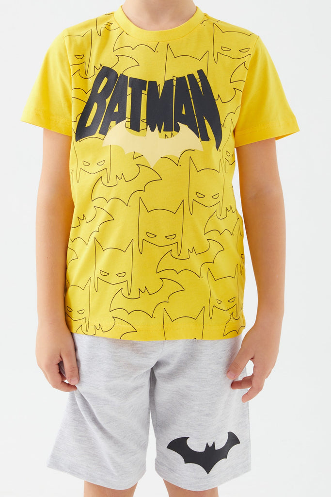 Warner Bros žuti komplet za dječake s Batman motivom