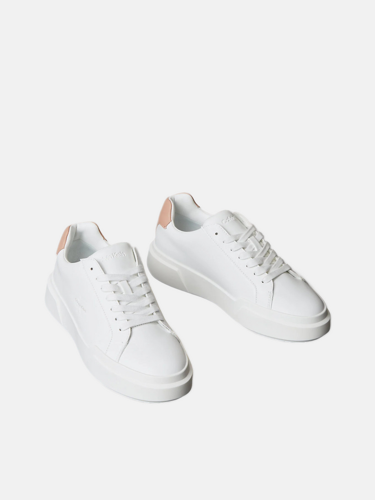 Calvin Klein bijele ženske patike sa bež detaljem-[SKU]