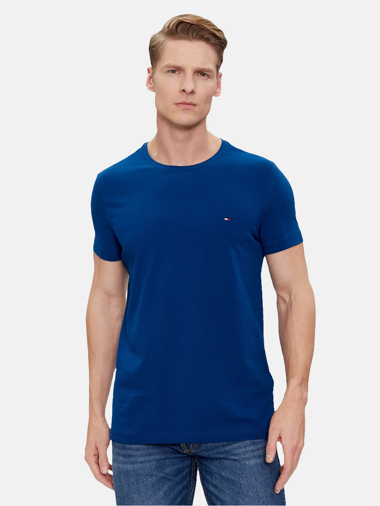 Tommy Hilfiger plava muška majica s okruglim izrezom-[SKU]
