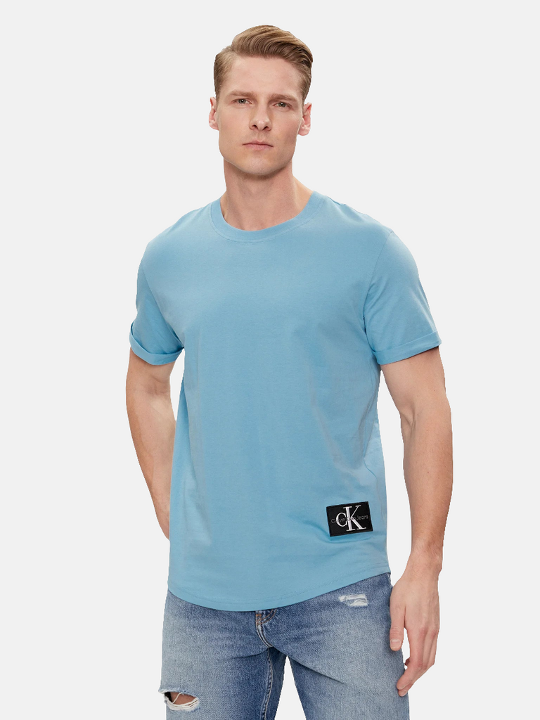 Calvin Klein plava muška majica sa zaobljenim rubom-[SKU]