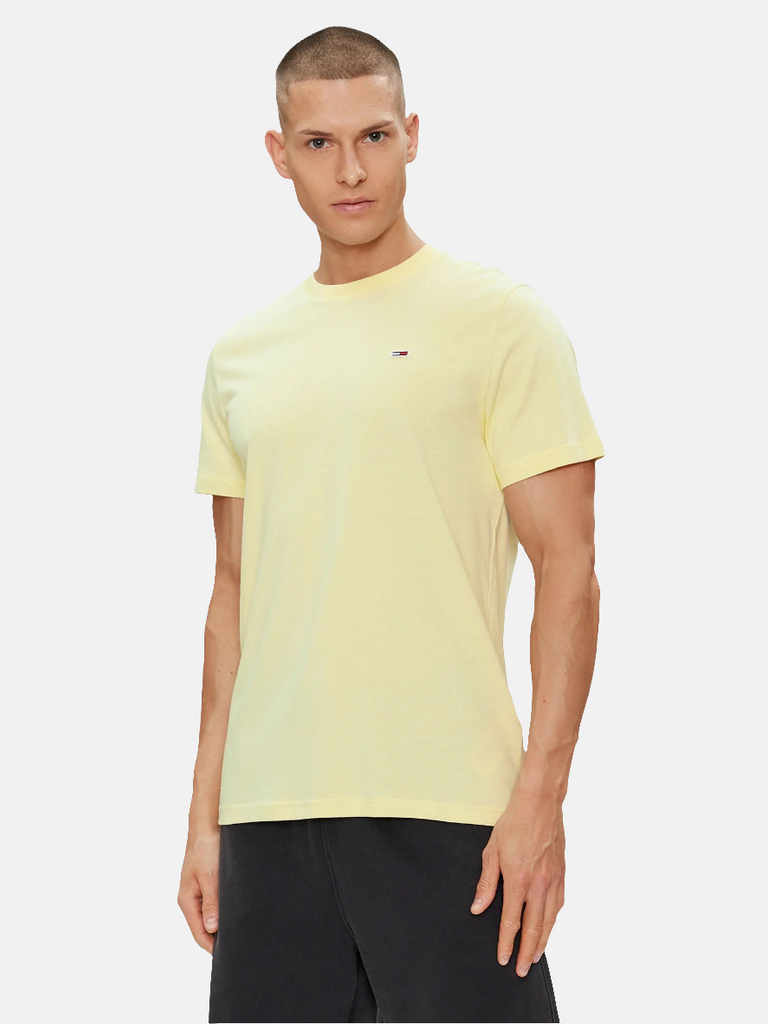 Tommy Hilfiger žuta muška majica s okruglim izrezom-[SKU]