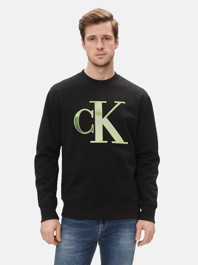 Calvin Klein crna muška majica sa zelenim akcentom-[SKU]