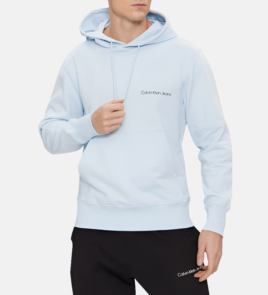 Calvin Klein plava muška dukserica s kapuljačom-[SKU]