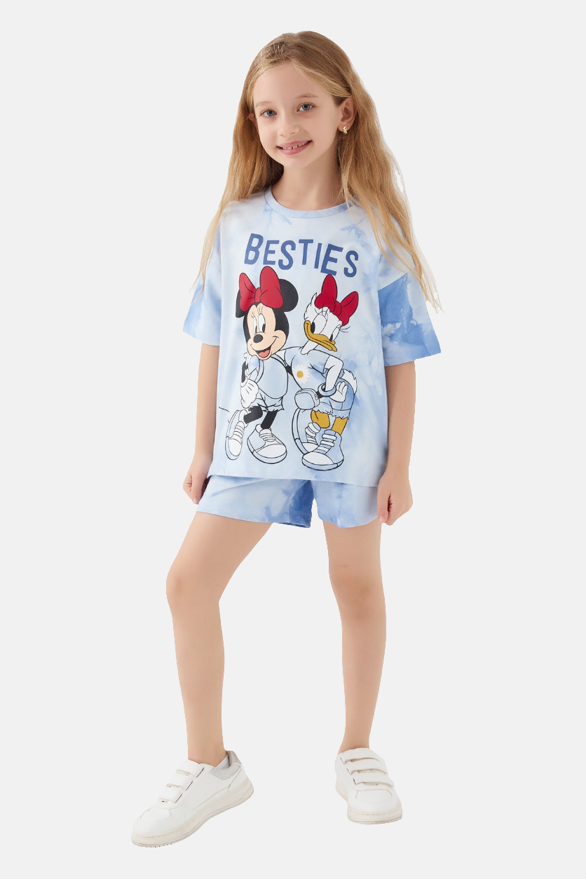 Disney plavi komplet za djevojčice "Minnie i Daisy"