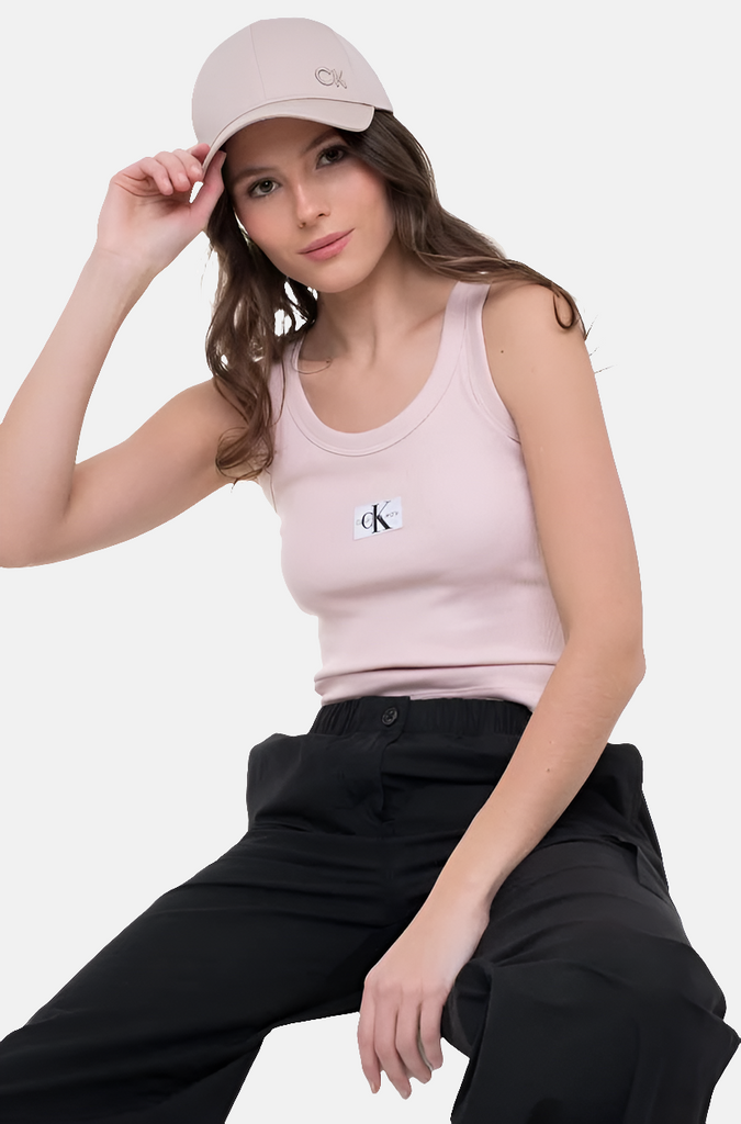 Calvin Klein roza ženska kapa s ravnim šiltom-[SKU]
