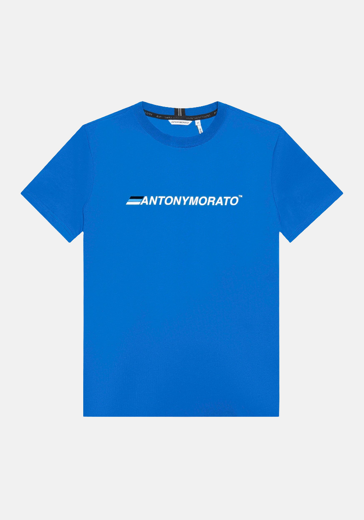 Antony Morato plava muška majica s okruglim izrezom-[SKU]