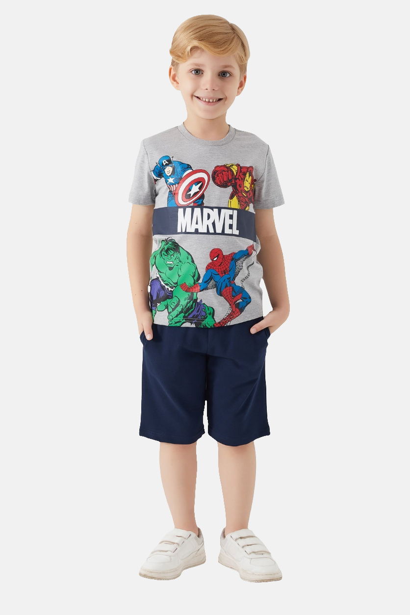 Marvel sivi komplet za dječake s likovima junaka