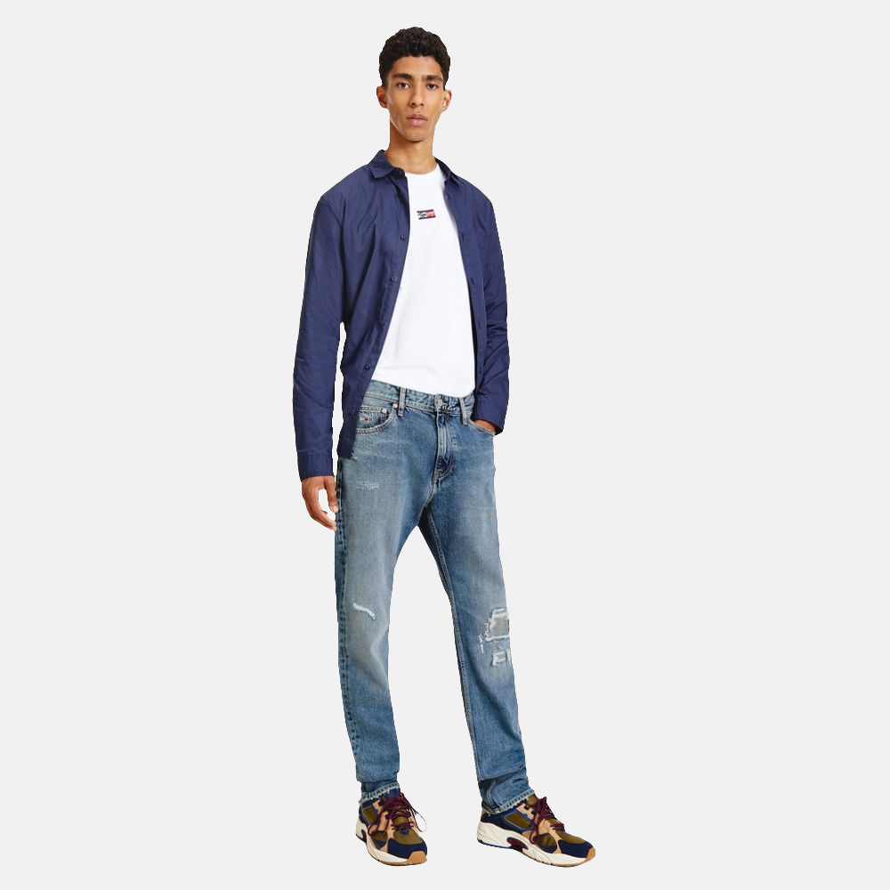 Tommy Hilfiger plave muške farmerke sa ispranim efektom-[SKU]