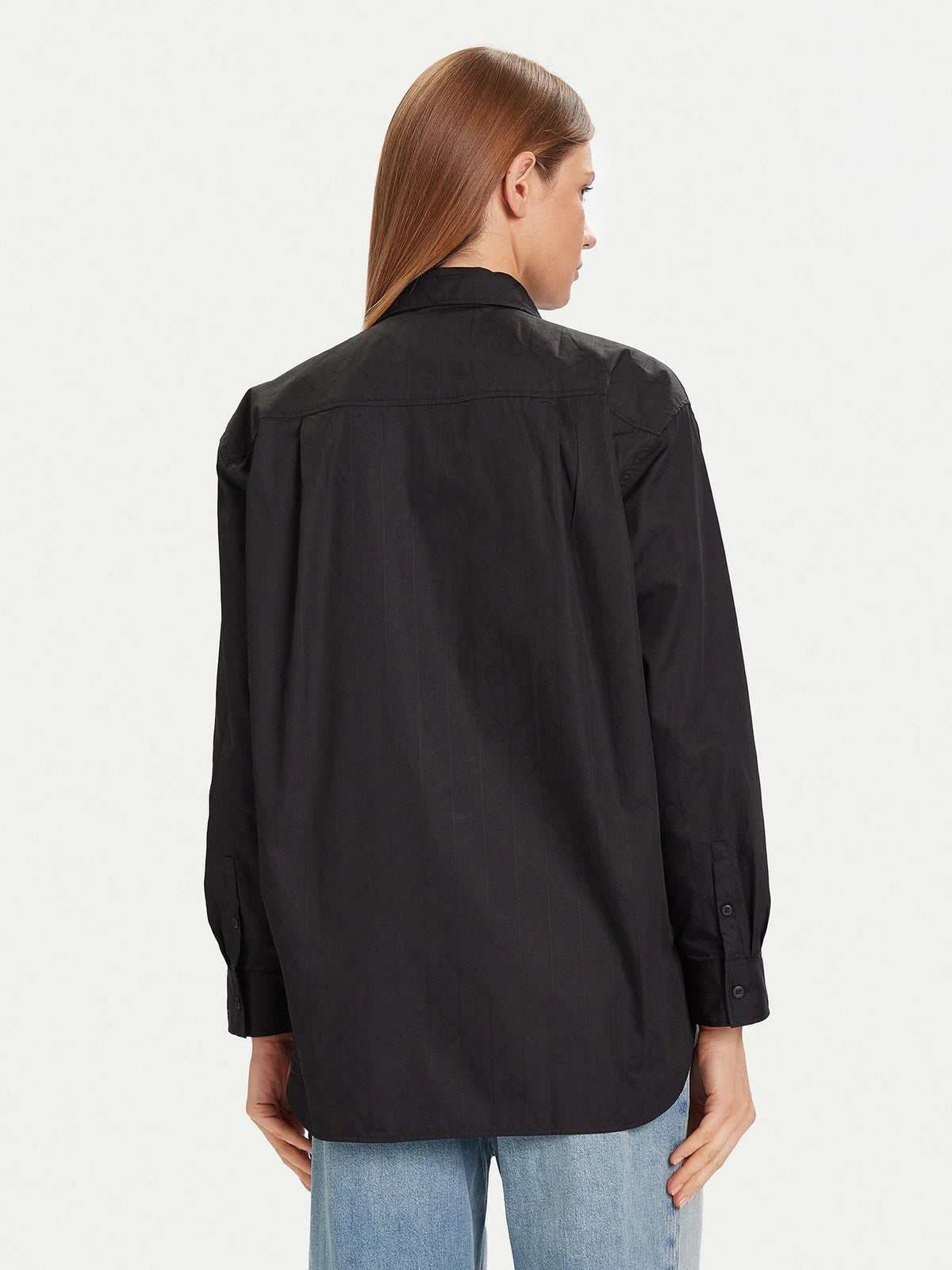 Calvin Klein crna ženska košulja dugih rukava oversize kroja