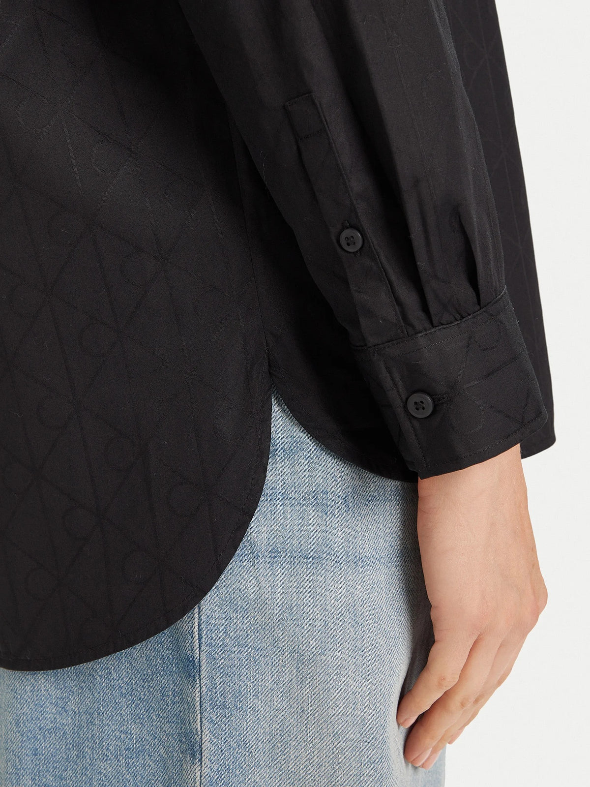 Calvin Klein crna ženska košulja dugih rukava oversize kroja
