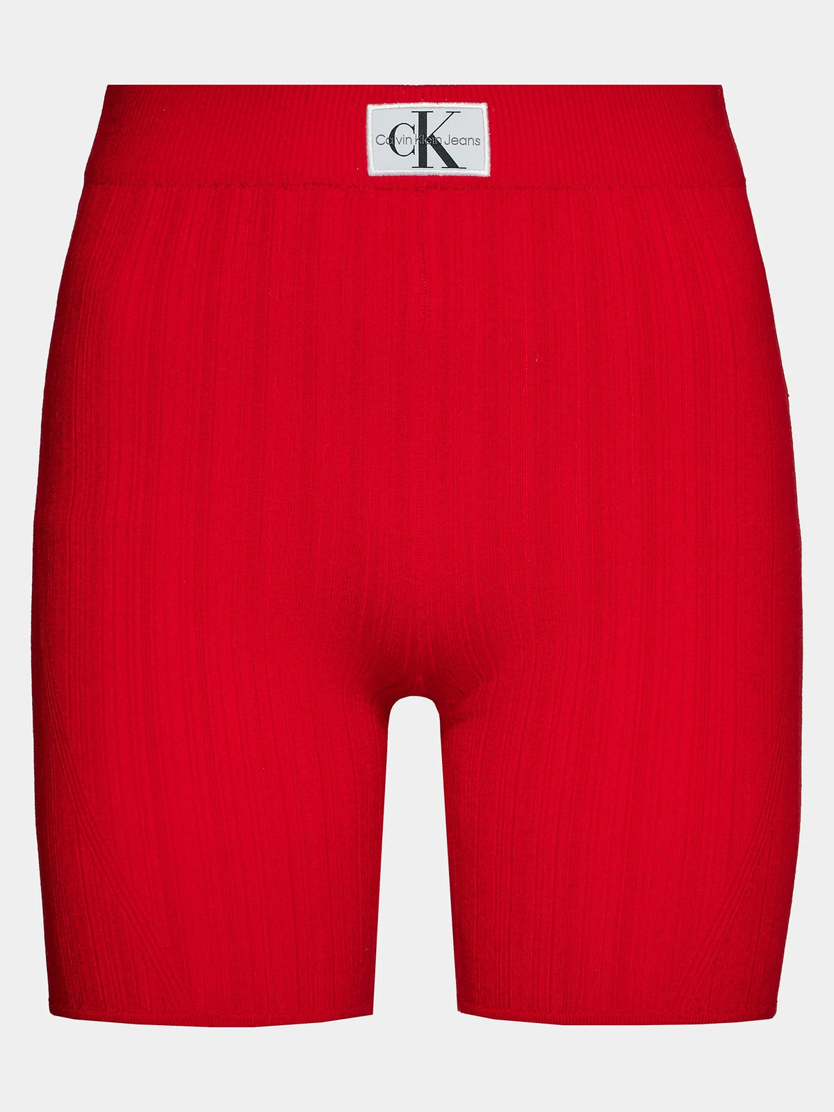 Calvin Klein crveni ženski rebrasti šorc biciklističkog kroja