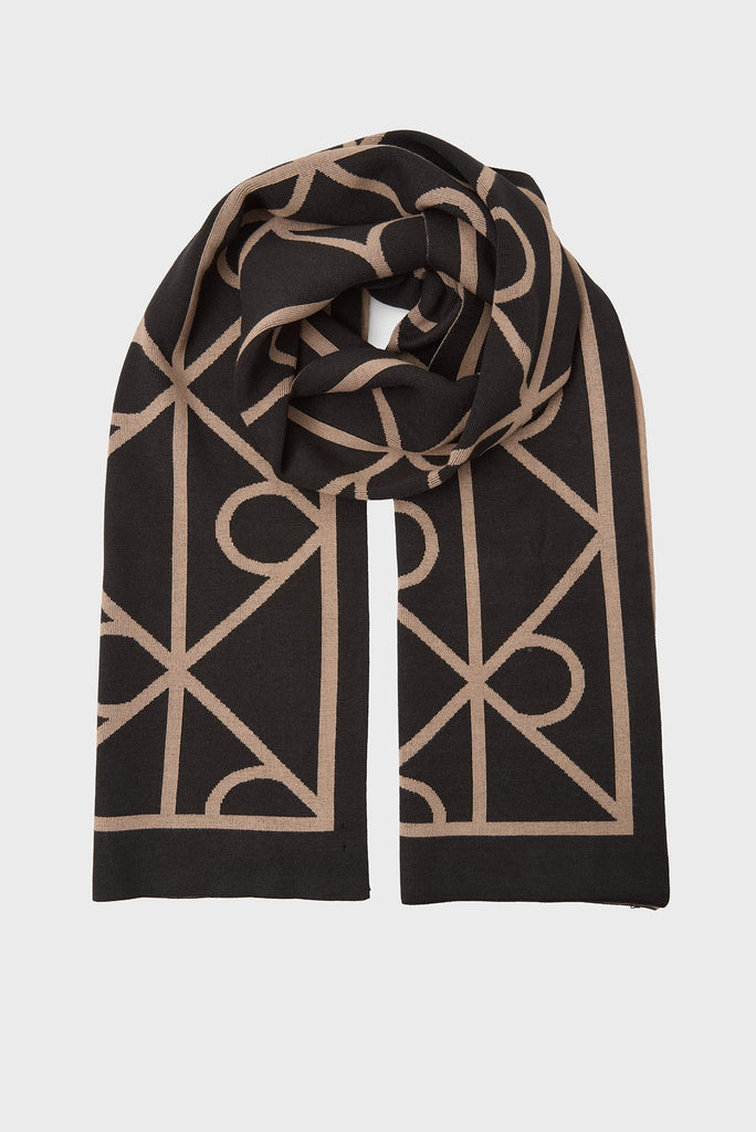 Calvin Klein crni ženski šal i kapa-[SKU]