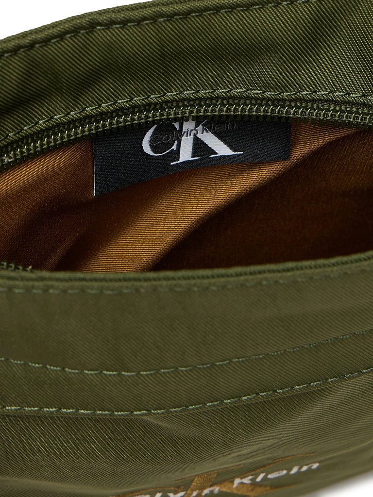 Calvin Klein zelena muška torba sa narandžastim detaljima-[SKU]