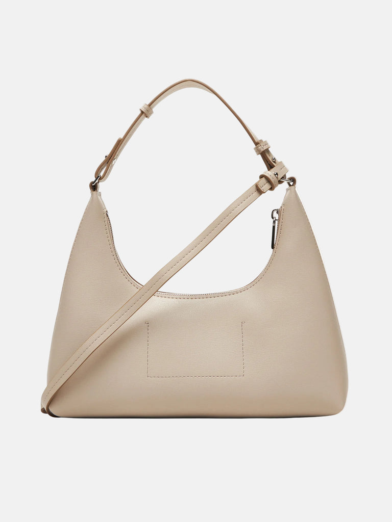 Calvin Klein bež ženska torba sa diskretnim logom-[SKU]