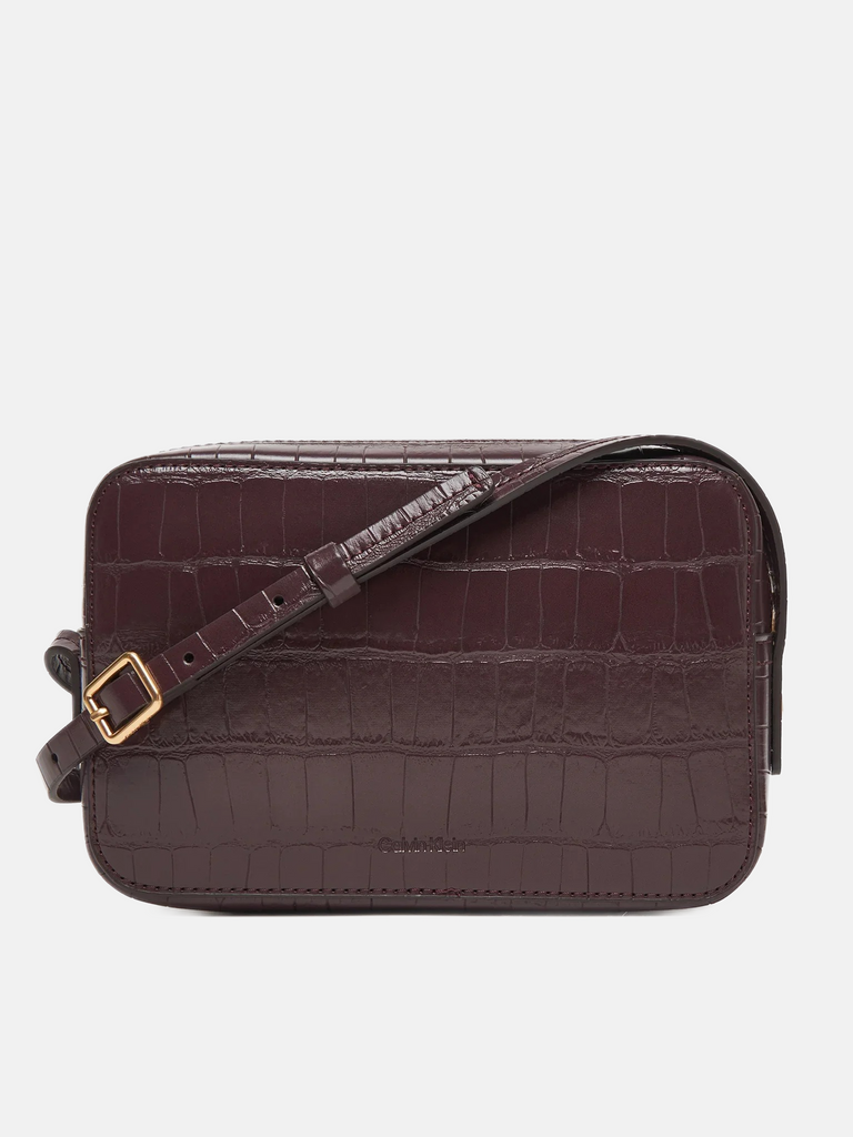 Calvin Klein bordo ženska torba kroko dizajna-[SKU]