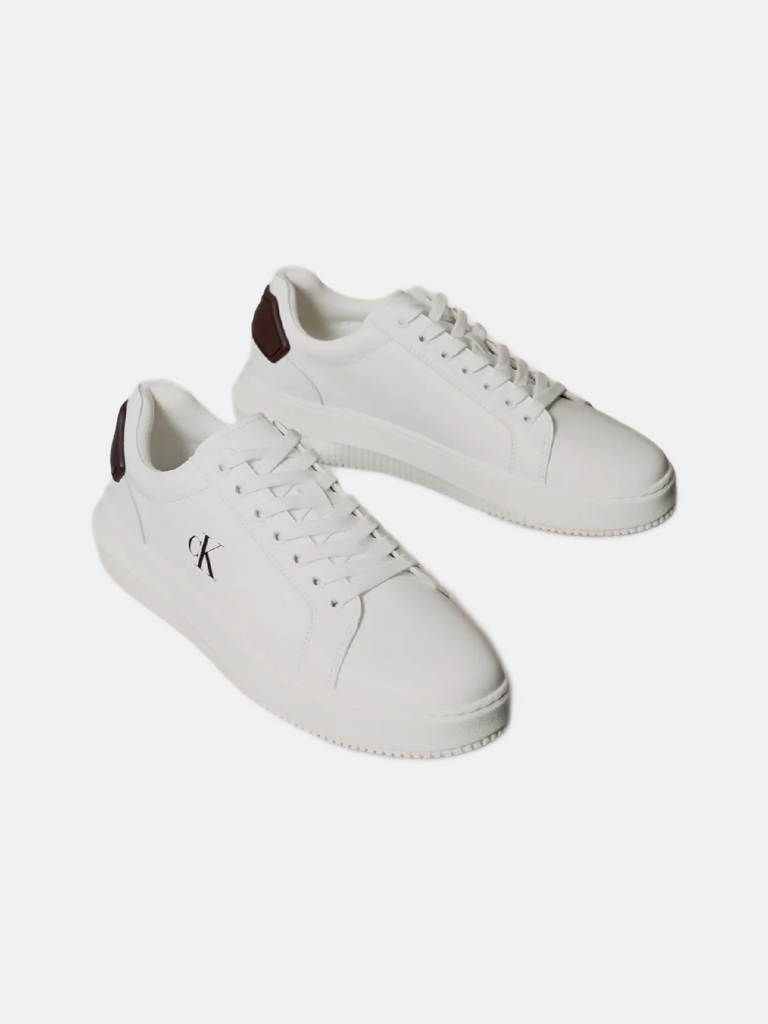 Calvin Klein bijele muške patike sa crnim logom-[SKU]