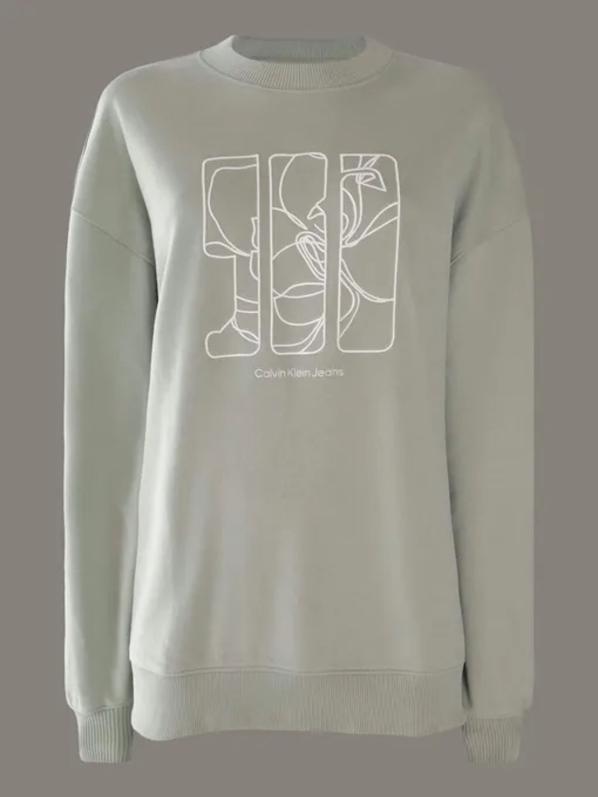 Calvin Klein svijetlo zelena ženska dukserica oversize kroja s printom