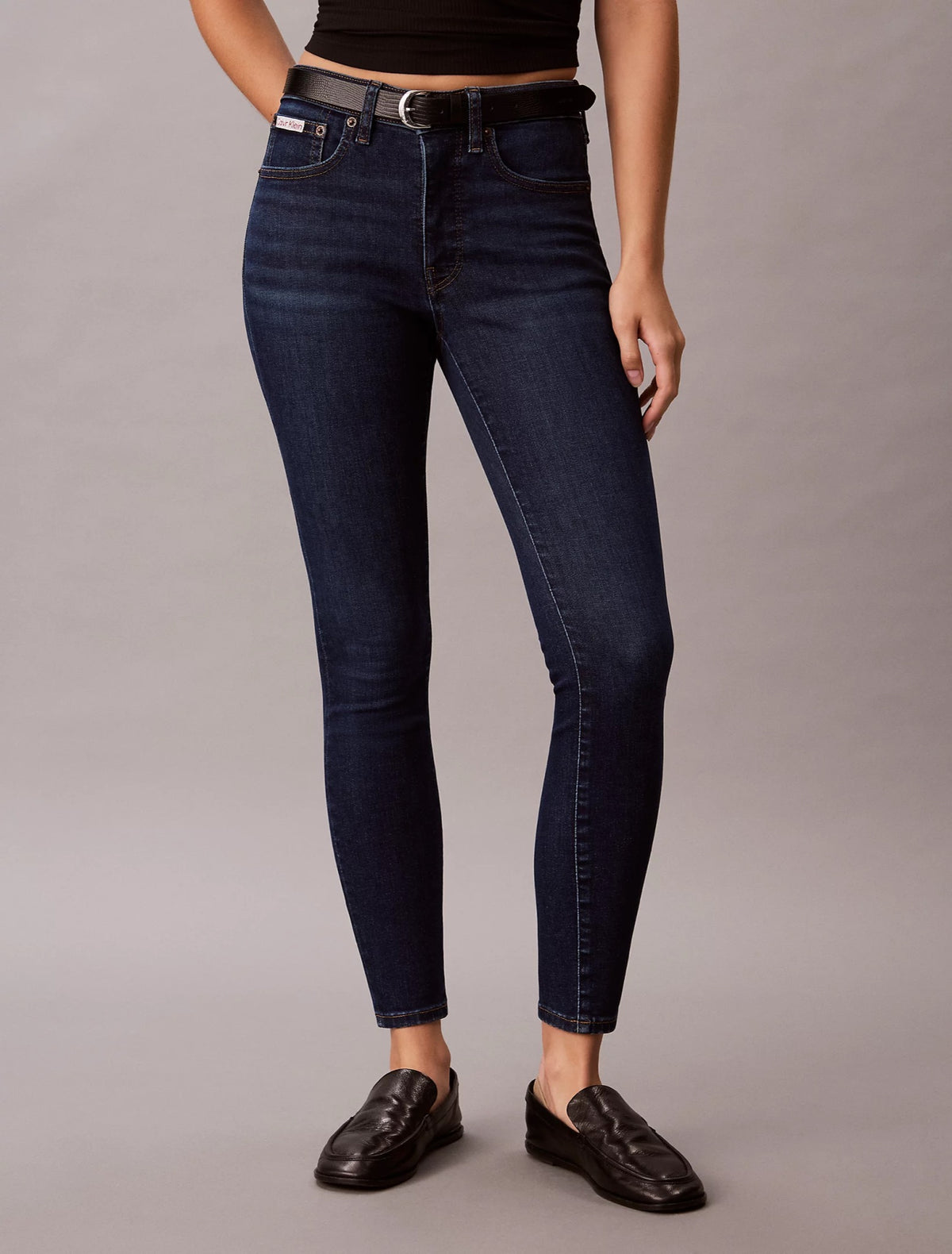 Calvin Klein tamno plave ženske skinny farmerke s tamnim pranjem
