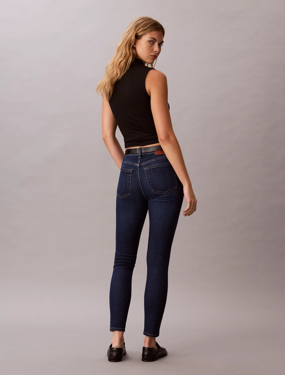 Calvin Klein tamno plave ženske skinny farmerke s tamnim pranjem