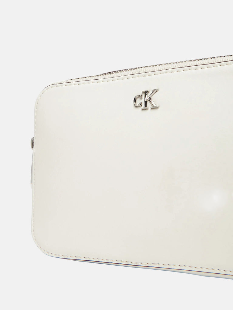 Calvin Klein bijela ženska torba sa CK znakom-[SKU]