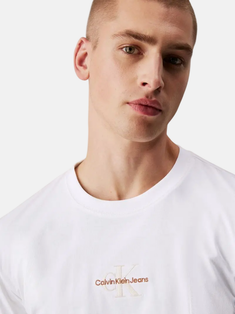 Calvin Klein bijela muška majica s grafičkim detaljem-[SKU]