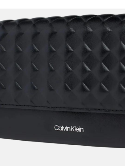 Calvin Klein crni ženski novčanik sa prošivnom teksturom-[SKU]