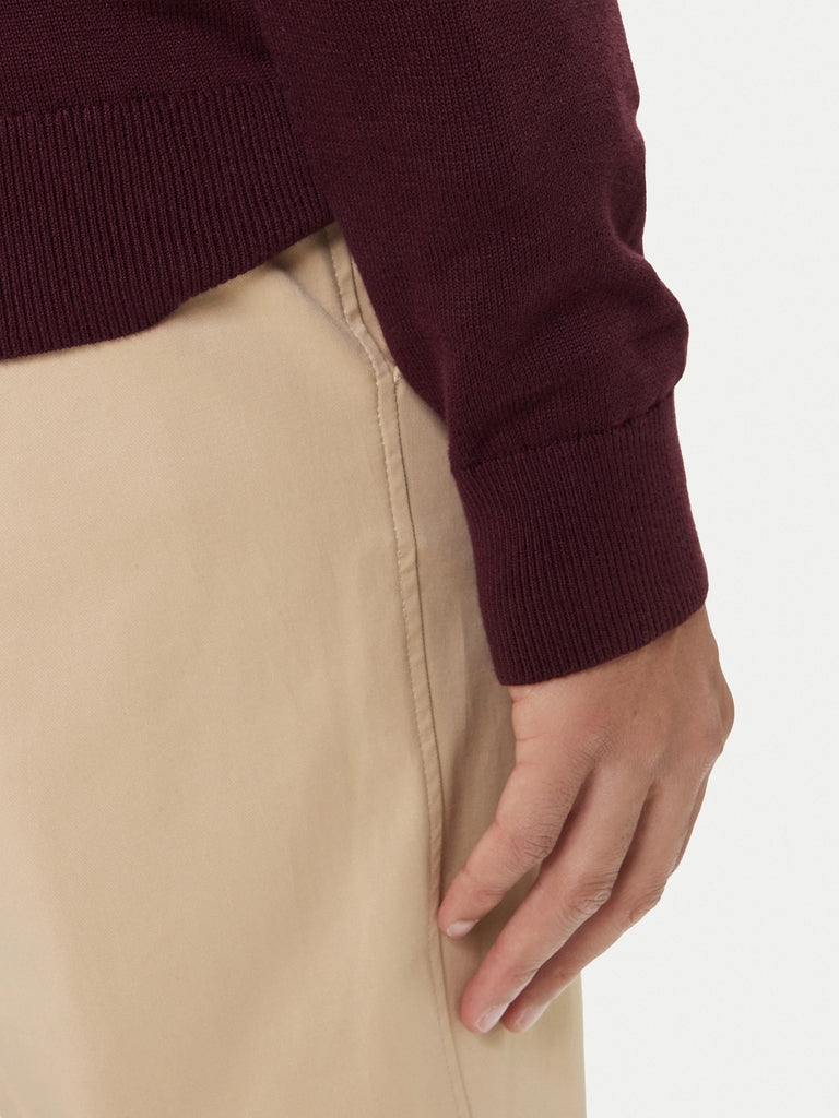 Tommy Hilfiger bordo muški džemper sa diskretnim logom-[SKU]