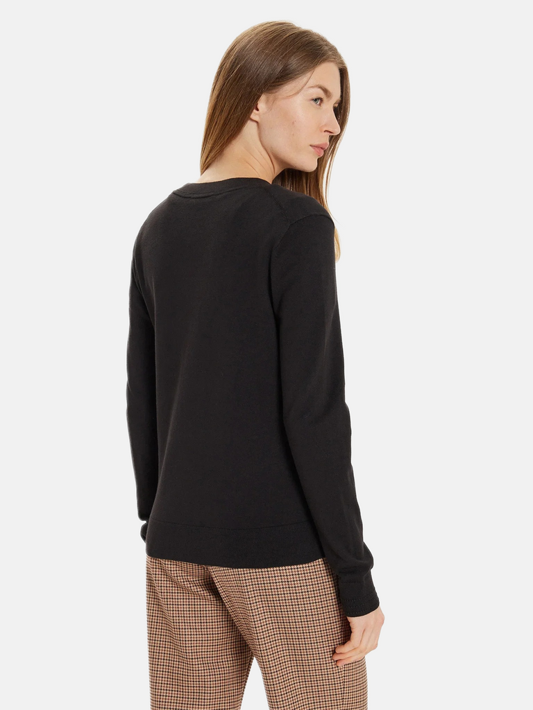 Tommy Hilfiger crni ženski džemper opuštenog kroja-[SKU]