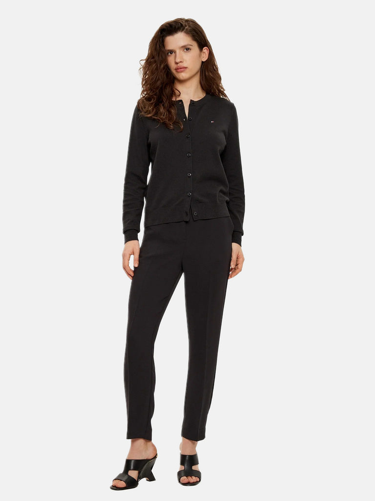 Tommy Hilfiger crni ženski džemper sa dugmadima-[SKU]