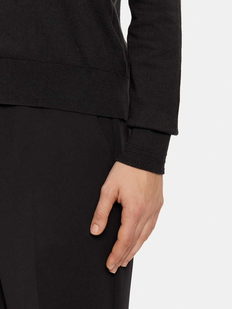 Tommy Hilfiger crni ženski džemper sa dugmadima-[SKU]