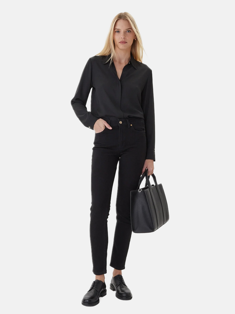 Tommy Hilfiger crna ženska elegantna košulja-[SKU]