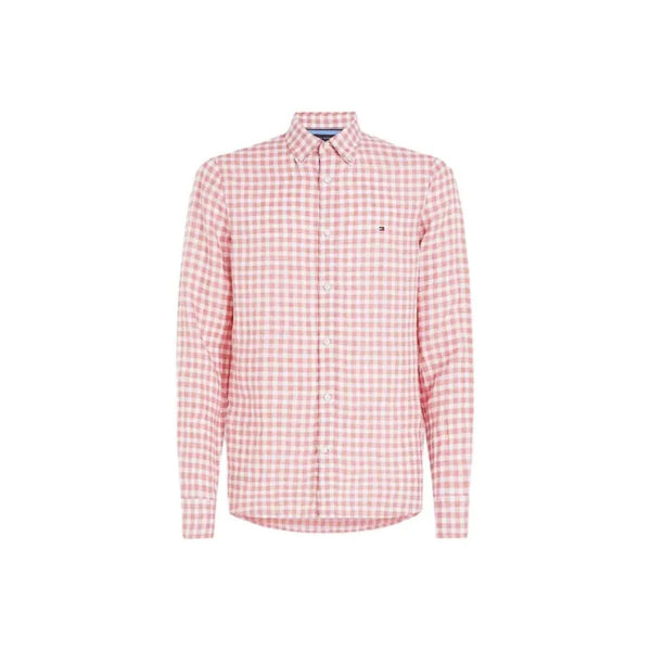 Tommy Hilfiger roza muška karirana košulja dugih rukava
