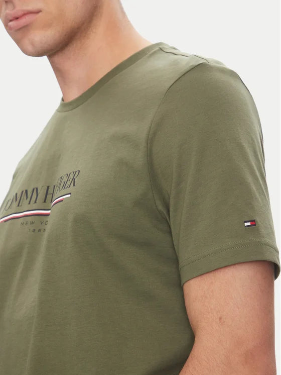 Tommy Hilfiger zelena muška majica kratkih rukava-[SKU]