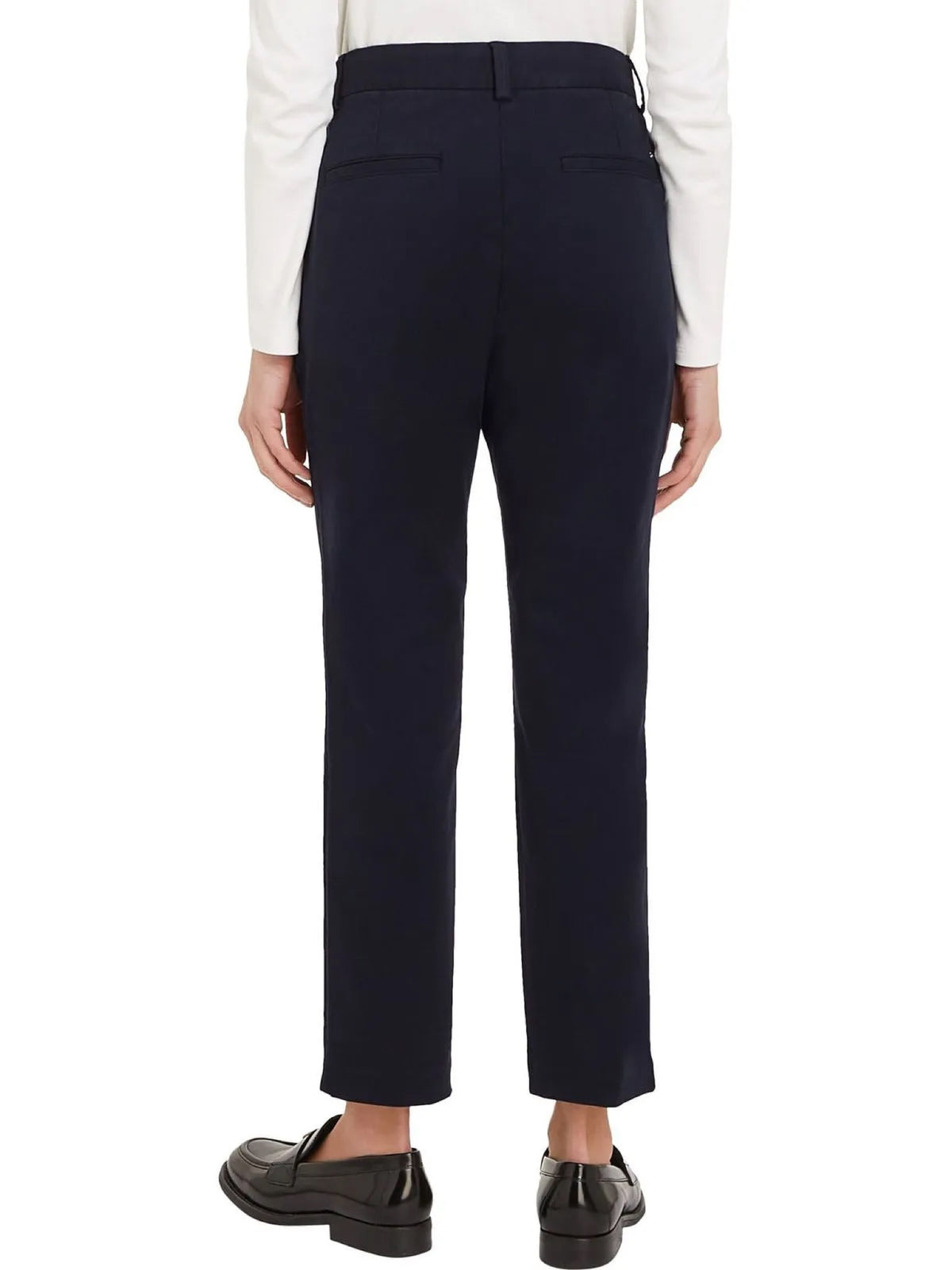 Tommy Hilfiger teget ženske pantalone ravnog kroja sa visokim strukom