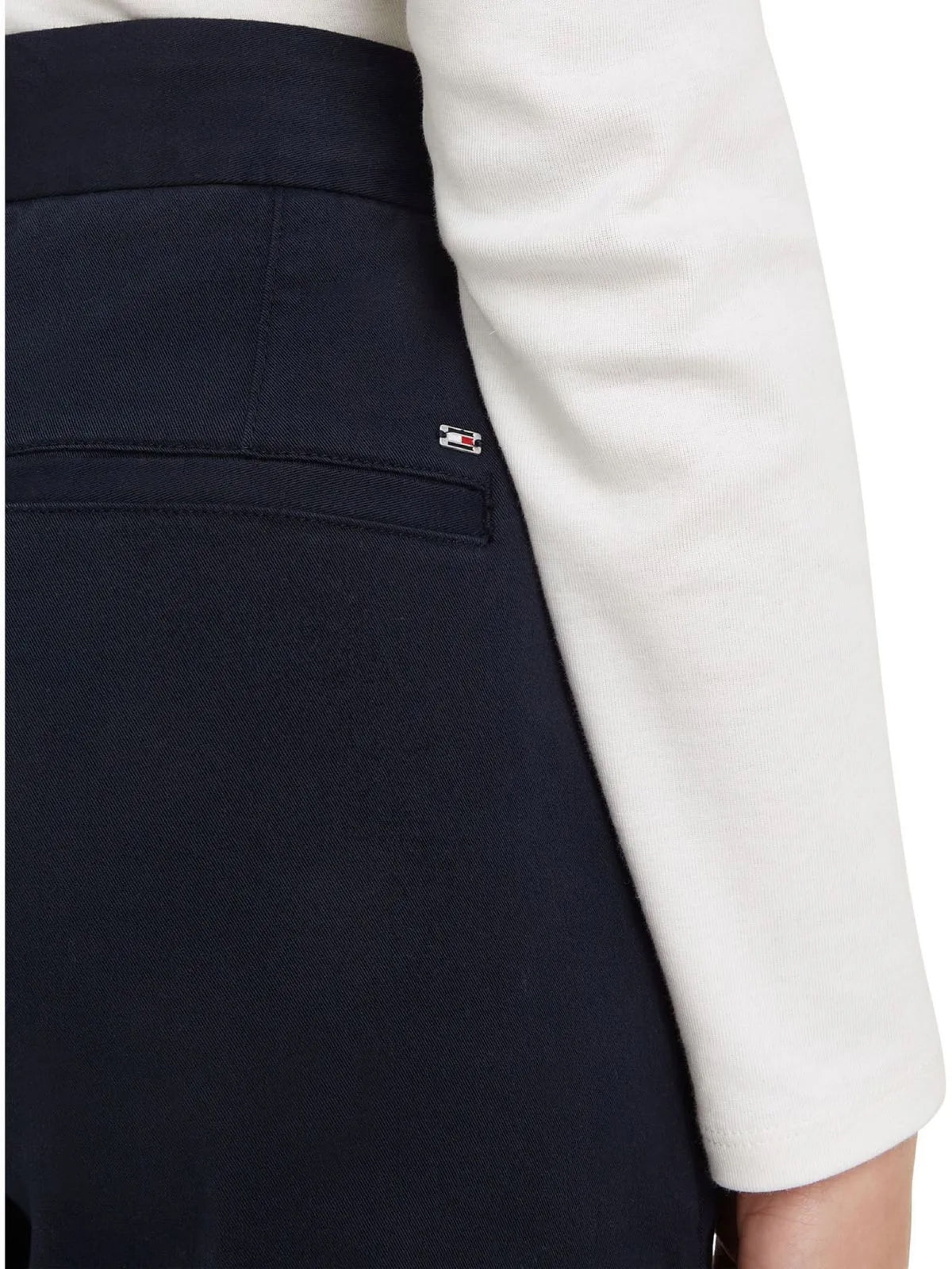Tommy Hilfiger teget ženske pantalone ravnog kroja sa visokim strukom