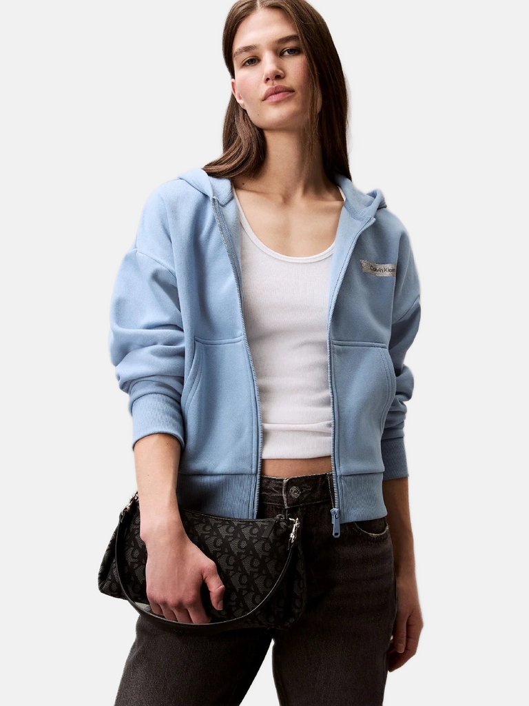 Calvin Klein crna ženska torba sa printom brenda-[SKU]