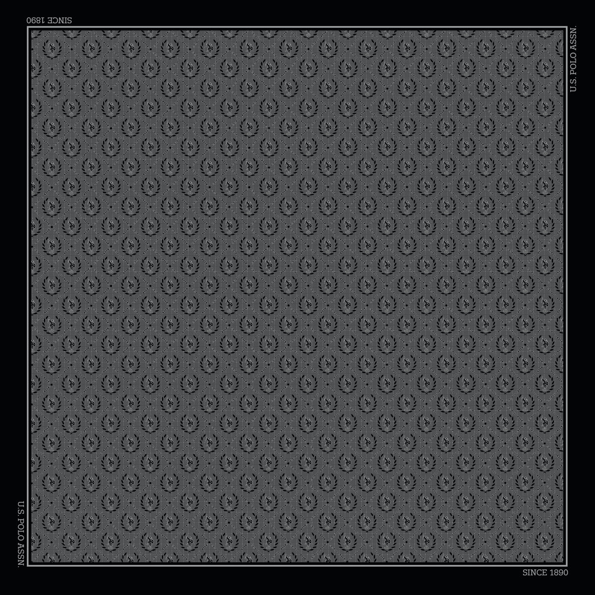 U.S. Polo Assn. crni ženski šal s monogramom