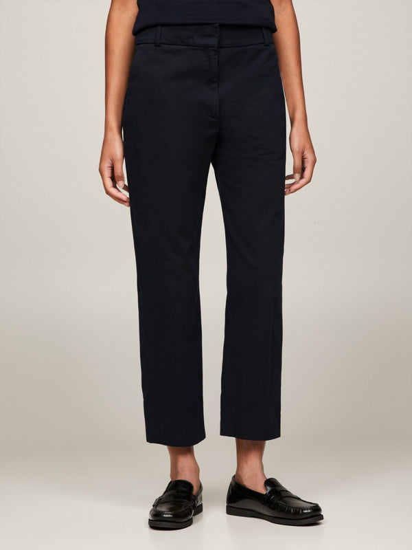 Tommy Hilfiger tamnoplave ženske pantalone ravnog kroja