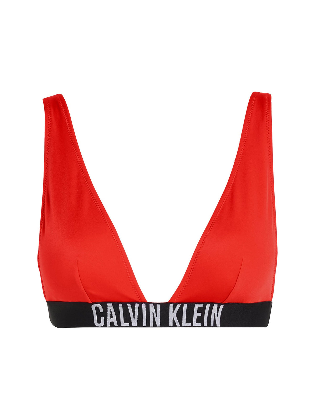Calvin Klein crveni ženski bikini top s dubokim izrezom