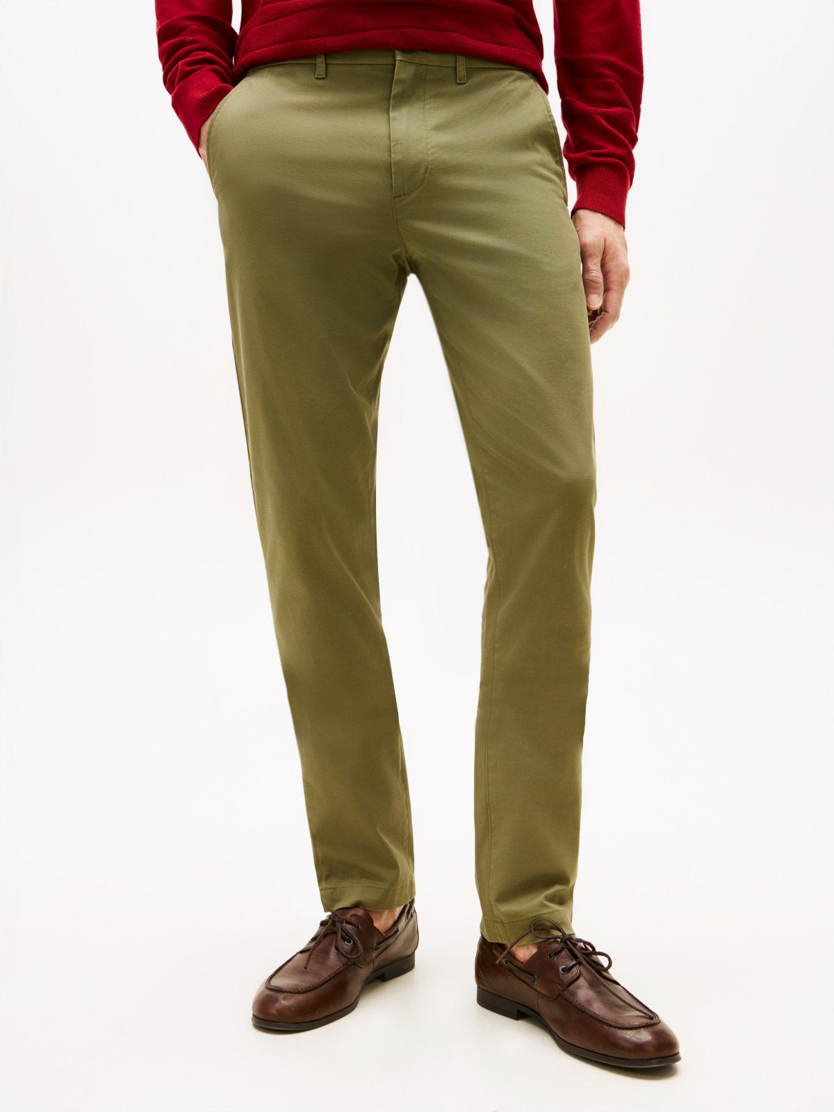 Tommy Hilfiger maslinastozelene muške chino pantalone