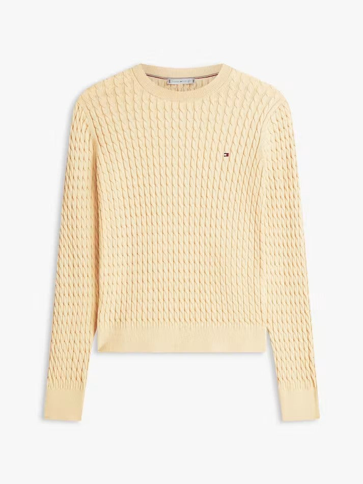 Tommy Hilfiger bež ženski džemper s pletenim uzorkom