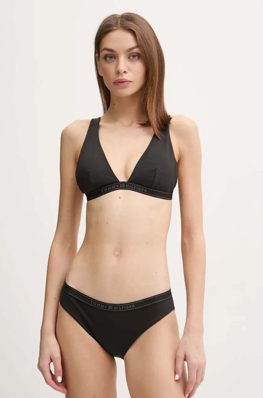 Tommy Hilfiger crni ženski trokutasti bikini gornji dio
