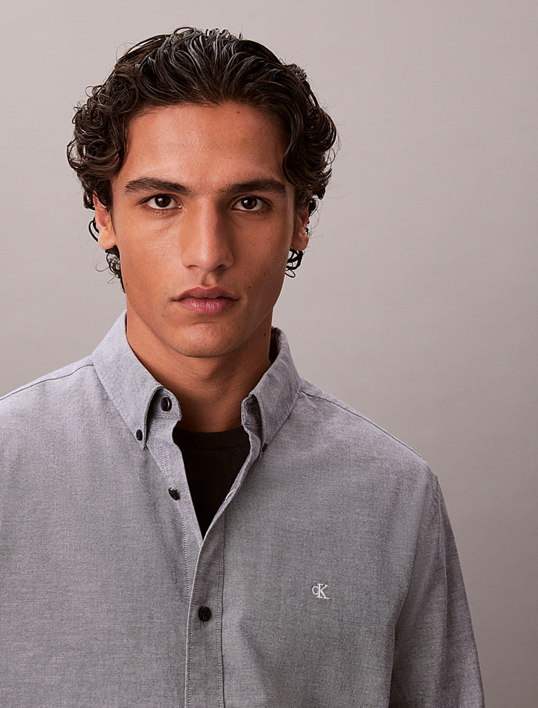 Calvin Klein siva muška oxford košulja