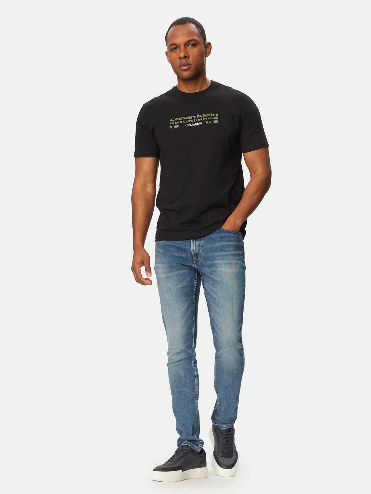 Calvin Klein plave muške uske farmerke