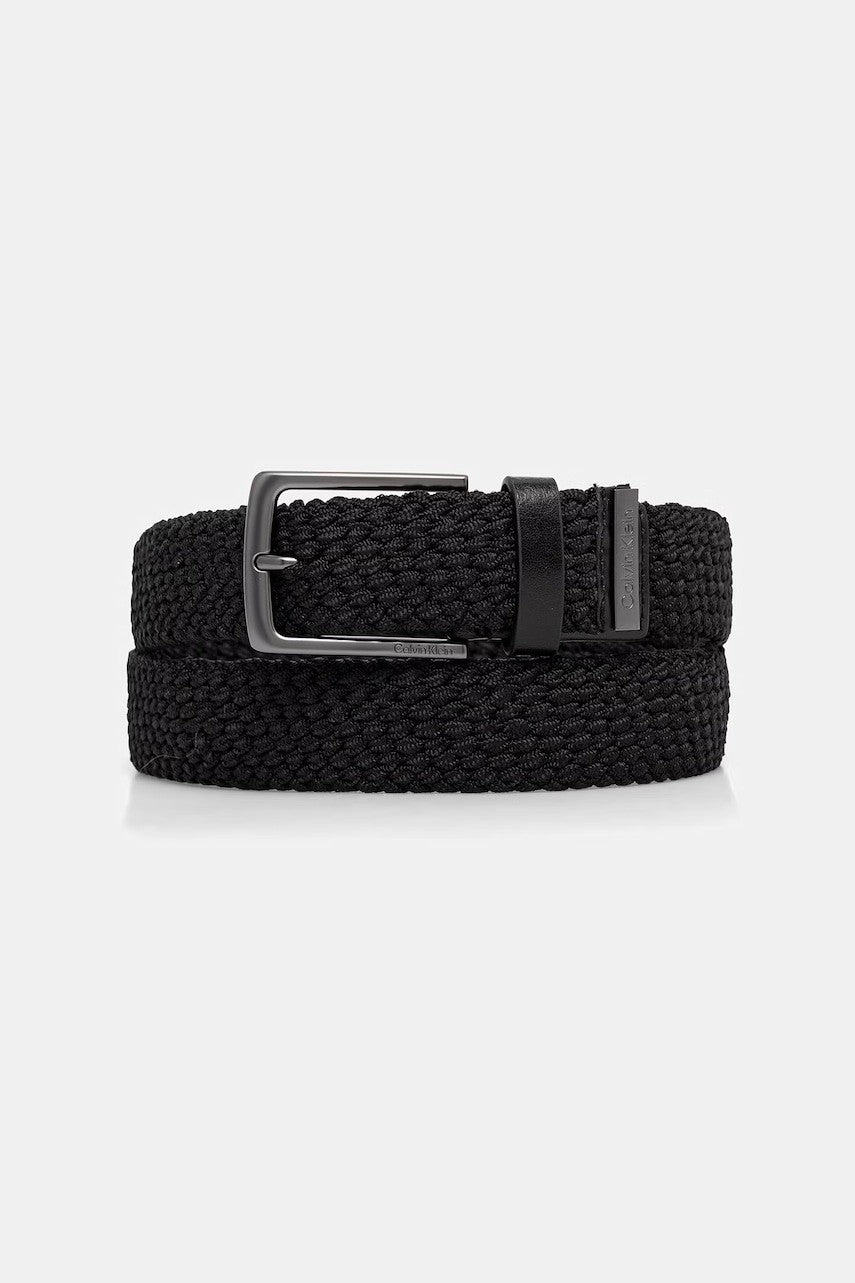 Calvin Klein crni muški pleteni kaiš