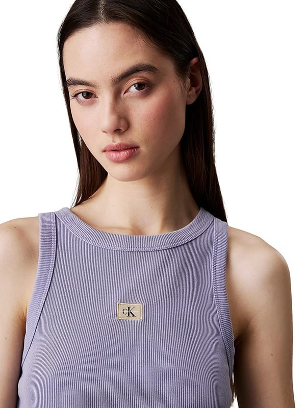Calvin Klein siva ženska majica rebraste teksture